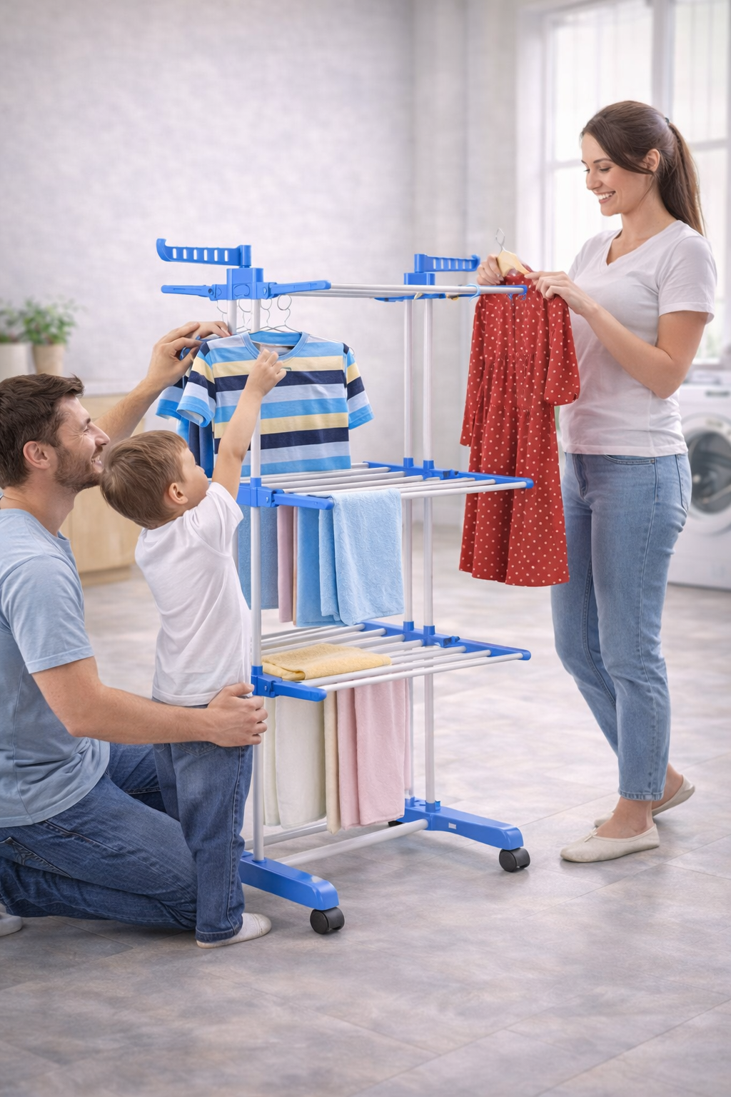 TENDEDERO DE ROPA CON RUEDAS